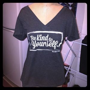 NWOT! "Be kind to yourself" v-neck neck tee.